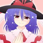  bad_id bad_pixiv_id blue_hair blush bococho capelet frills hat nagae_iku red_eyes shawl solo touhou 