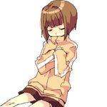  abi bad_id bad_pixiv_id brown_hair copyright_request lowres oekaki sleeping solo track_suit 