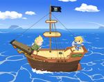  artist_request black_eyes blonde_hair bow_(weapon) link lucas male_focus mother_(game) mother_3 multiple_boys pointy_ears super_smash_bros. the_legend_of_zelda toon_link weapon 