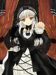  bad_id bad_pixiv_id dress frills hairband hanabana_tsubomi highres long_hair purple_eyes rozen_maiden silver_hair solo suigintou tears wings 