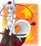  animal_ears bad_id bad_pixiv_id hat inubashiri_momiji katana shiitake_(artist) solo sword tail tokin_hat touhou weapon wolf_ears wolf_tail 