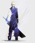  amamiya_ten'ya blonde_hair buster_sword cloud_strife final_fantasy final_fantasy_vii final_fantasy_vii_advent_children male_focus solo sword weapon 