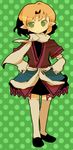  arm_warmers azuma_seiji blonde_hair green_eyes lowres mizuhashi_parsee pointy_ears scarf short_hair socks solo touhou 