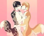  2013 canine collar cute dog eyes_closed gay kissing male metz nude standing 