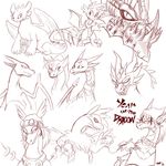  aviator_hat bandanna bracelet charizard claws collar cynder drawing ear_piercing eyewear glasses goggles hat hi_res how_to_train_your_dragon hydreigon jewelry kayla-na nintendo paper pencil piercing pince-nez pok&eacute;mon shiron sketch slitted_pupil smile spike spyro_the_dragon toothless video_games wings 