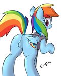  balls clopper-dude crossgender equine feral friendship_is_magic hair horse looking_back male mammal multi-colored_hair my_little_pony pegasus pony rainbow_dash_(mlp) rainbow_hair solo wings 