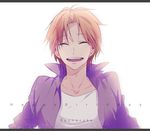  ^_^ bad_id bad_pixiv_id closed_eyes fate/zero fate_(series) happy_birthday jacket male_focus orange_hair pipipi69 purple_jacket solo uryuu_ryuunosuke 