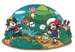  aipom character_request chikorita cyndaquil gold_(pokemon) hibiki_(pokemon) kotone_(pokemon) lowres pokemon pokemon_(game) pokemon_hgss sentret totodile 