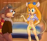  bottomless breasts censored chip_&#039;n_dale_rescue_rangers chip_'n_dale_rescue_rangers chip_(cdrr) chipmunk clothed clothing dale_(cdrr) dialog disney english_text female flick-the-thief gadget_hackwrench hair half-dressed male mammal mouse open_mouth orange_hair rodent text zipper_(cdrr) 