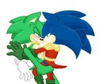  anal_penetration anthro blue_eyes blue_hair blush duo gay gloves green_body green_eyes hair hedgehog male mammal nude penetration penis plain_background scar scourge_the_hedgehog sega sex sonic_(series) sonic_the_hedgehog sweat teeth 