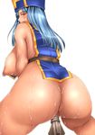  animated animated_gif anus areola areolae ass ass_shake blue_hair blush breasts chunsoft cum cum_on_ass cum_on_body cum_on_breasts cum_on_lower_body cum_on_upper_body dragon_quest dragon_quest_iii enix grinding hat huge_ass looking_back nipple_rings nipples priest_(dq3) red_eyes sakuradou sweat thighs uncensored weapon 
