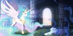  cmaggot cutie_mark duo equine female feral friendship_is_magic horn horse mammal my_little_pony pony princess princess_celestia_(mlp) princess_luna_(mlp) royalty ruins sibling sister tiara white_eyes winged_unicorn wings 