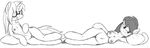  black_and_white breasts cutie_mark equine eyewear female friendship_is_magic glasses hair horn horse long_hair mammal monochrome my_little_pony nipples nude octavia_(mlp) pillow plain_background pony pussy sketch tg-0 unicorn vinyl_scratch_(mlp) white_background 