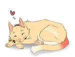  alpha_channel ambiguous_gender bell cat collar cute ear_piercing eyes_closed feline feral fur kayaczek mammal nude pawpads piercing plain_background sleeping solo stripes tan_fur transparent_background 