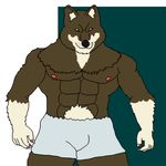 abs anthro biceps canine male mammal maxime-jeanne muscles wolf 