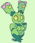  2018 alternate_species areola breasts cactus eyelashes female flora_fauna flower green_body hand_on_hip humanoid humanoidized maractus meirdent navel nintendo nipples non-mammal_breasts not_furry nude owo plant pok&eacute;mon pok&eacute;mon_(species) pok&eacute;morph short_stack smile solo spikes standing thick_thighs video_games wide_hips yellow_eyes yellow_sclera 
