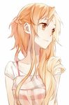  asuna_(sao) braid brown_eyes brown_hair casual light_smile long_hair looking_away psd solo sword_art_online upper_body 