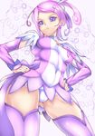  bad_id bad_pixiv_id choker cure_sword davi_(dokidoki!_precure) dokidoki!_precure earrings from_below hair_ornament hairpin hands_on_hips jewelry kenzaki_makoto koucha_maru miniskirt panties pantyshot ponytail precure purple purple_choker purple_eyes purple_hair purple_skirt short_hair sketch skirt solo spade_(shape) spade_hair_ornament underwear white_panties 