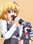  ehoumaki food houjuu_nue kirisawa_tokito makizushi multiple_girls open_mouth rumia setsubun sushi touhou 