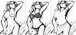  anthro boneitis breasts feline female hair leopard lingerie mammal nipples nude pinup pose pussy sketch solo 