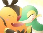  friends hug lowres nintendo no_humans pignite pokemon snivy 