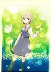  bad_id bad_pixiv_id blonde_hair bubble dera_mochimazzui school_uniform short_hair skirt solo tamako_market taneda_yuuta tokiwa_midori 