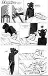  alarm_clock bed comic couple gay male meesh mouse moving_in_(meesh) rodent sheets sleeping underwear water 