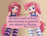  &lt;3 anthro anthrofied banner blue_eyes brony clothing duo edit english_text equine fact female friendship_is_magic hair horse invalid_tag legwear lol_comments looking_at_viewer mammal my_little_pony my_little_pony_friendship_is_magic pink_hair pinkamena_(mlp) pinkie_pie_(mlp) pony shepherd0821 socks square_crossover stockings straight_hair swimsuit text 