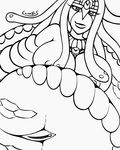  big_butt big_lips breasts butt canastus deity female goddess jewelry looking_back monochrome monster monster_girl naga necklace nipples nude pussy reptile scalie snake tiara vennominaga_the_deity_of_poisonous_snakes yu-gi-oh yu-gi-oh! 