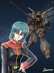  gabthley gundam mecha military military_uniform mouar_pharaoh short_hair uniform zeta_gundam zummy 