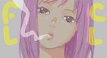  bad_id bad_pixiv_id flcl lips pink_hair samejima_mamimi smoke smoking solo tokiwa_osamu 