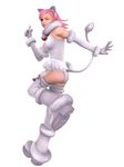  3d alternate_costume animal_ears ass bare_shoulders bell boots breasts cat cat_ears cat_tail fur_trim garter_straps kof:_maximum_impact leotard maximum_impact medium_breasts mignon_beart official_art one_eye_closed pink_hair short_hair snk solo tail the_king_of_fighters thigh_boots thighhighs 