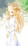  b.tarou blonde_hair dress final_fantasy final_fantasy_tactics long_hair ovelia_atkascha solo thighhighs 