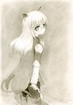  bad_id bad_pixiv_id glasses kisetsu long_hair monochrome pantyhose perrine_h_clostermann sepia sketch solo strike_witches traditional_media world_witches_series 