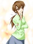  brown_eyes brown_hair long_hair lowres non-web_source piku sakai_chigusa shakugan_no_shana solo 