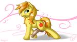  balls braeburn_(mlp) cutie_mark equine erection feral friendship_is_magic hi_res horse horsecock looking_at_viewer male mammal my_little_pony nude penis pony skipsy solo 