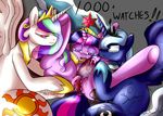  animal_genitalia anus cutie_mark dickgirl equine erection feral friendship_is_magic group herm horn horse horsecock intersex mammal my_little_pony penis pony precum princess princess_celestia_(mlp) princess_luna_(mlp) pussy royalty saurian_(artist) semi_incest sibling sisters spread_pussy spreading twilight_sparkle_(mlp) winged_unicorn wings 