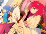  aladdin_(magi) ali_baba_saluja blonde_hair magi_the_labyrinth_of_magic morgiana red_hair 