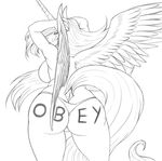  big_breasts big_butt breasts butt equine female friendship_is_magic horn looking_at_viewer my_little_pony omnoproxyl337 princess_celestia_(mlp) seductive side_boob winged_unicorn wings 