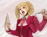  07th_expansion beelzebub beelzebub_(umineko) fork knife no_naku_koro_ni_(series) red_eyes ryuukishi07 stakes_of_purgatory umineko_no_naku_koro_ni 