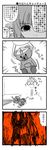  4koma comic crane_game girls_und_panzer greyscale monochrome multiple_girls nanashiro_gorou nishizumi_miho spot_color stuffed_animal stuffed_toy takebe_saori teddy_bear translation_request 