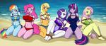  &lt;3 anthro anthrofied applejack_(mlp) bdsm beach big_breasts bikini blonde_hair blush bondage bound breasts clothed clothing cutie_mark equine female fluttershy_(mlp) friendship_is_magic green_eyes group hair happy horn horse looking_at_viewer mammal multi-colored_hair my_little_pony pegasus pink_hair pinkie_pie_(mlp) pony purple_eyes purple_hair rainbow_dash_(mlp) rainbow_hair rainbow_tail rarity_(mlp) rope scorpdk seaside skimpy swimsuit tight_clothing twilight_sparkle_(mlp) unicorn water wings 