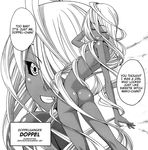  absurdly_long_hair ass comic dark_skin doppel_(monster_musume) doppelganger flat_chest from_behind greyscale grin hair_censor hair_over_breasts hard_translated highres long_hair monochrome monster_girl monster_musume_no_iru_nichijou nude okayado smile solo too_bad!_it_was_just_me! translated very_long_hair 