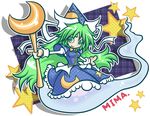  green_eyes green_hair long_hair mima scythe touhou 