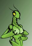  arthropod breast_fondling breasts dungeons_&amp;_dragons female fondling insect mantis multi_limb multiple_arms solo thri-kreen 