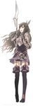  armor belt boots brown_eyes brown_hair fire_emblem fire_emblem:_kakusei full_body garter_straps gauntlets highres kozaki_yuusuke long_hair official_art polearm skirt solo spear sumia thigh_boots thighhighs weapon 