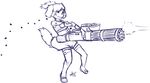  blueberry canine chimangetsu dog female gatling_gun gauntlets gun magical_girl mammal ranged_weapon tallulah weapon 