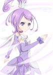  choker cure_sword dokidoki!_precure dress earrings hair_ornament hairpin jewelry kenzaki_makoto long_hair magical_girl oni1103 ponytail precure purple purple_choker purple_eyes purple_hair purple_skirt ribbon skirt solo spade_(shape) 