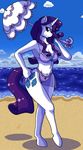  anthrofied beach bikini catsncupcakes clothing cutie_mark equine female friendship_is_magic hair horn mammal my_little_pony parasol purple_hair rarity_(mlp) seaside solo standing swimsuit tight_clothing umbrella unicorn 