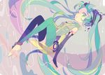  barefoot hako_(swimjelly) hatsune_miku hatsune_miku_(append) long_hair solo twintails vocaloid vocaloid_append 